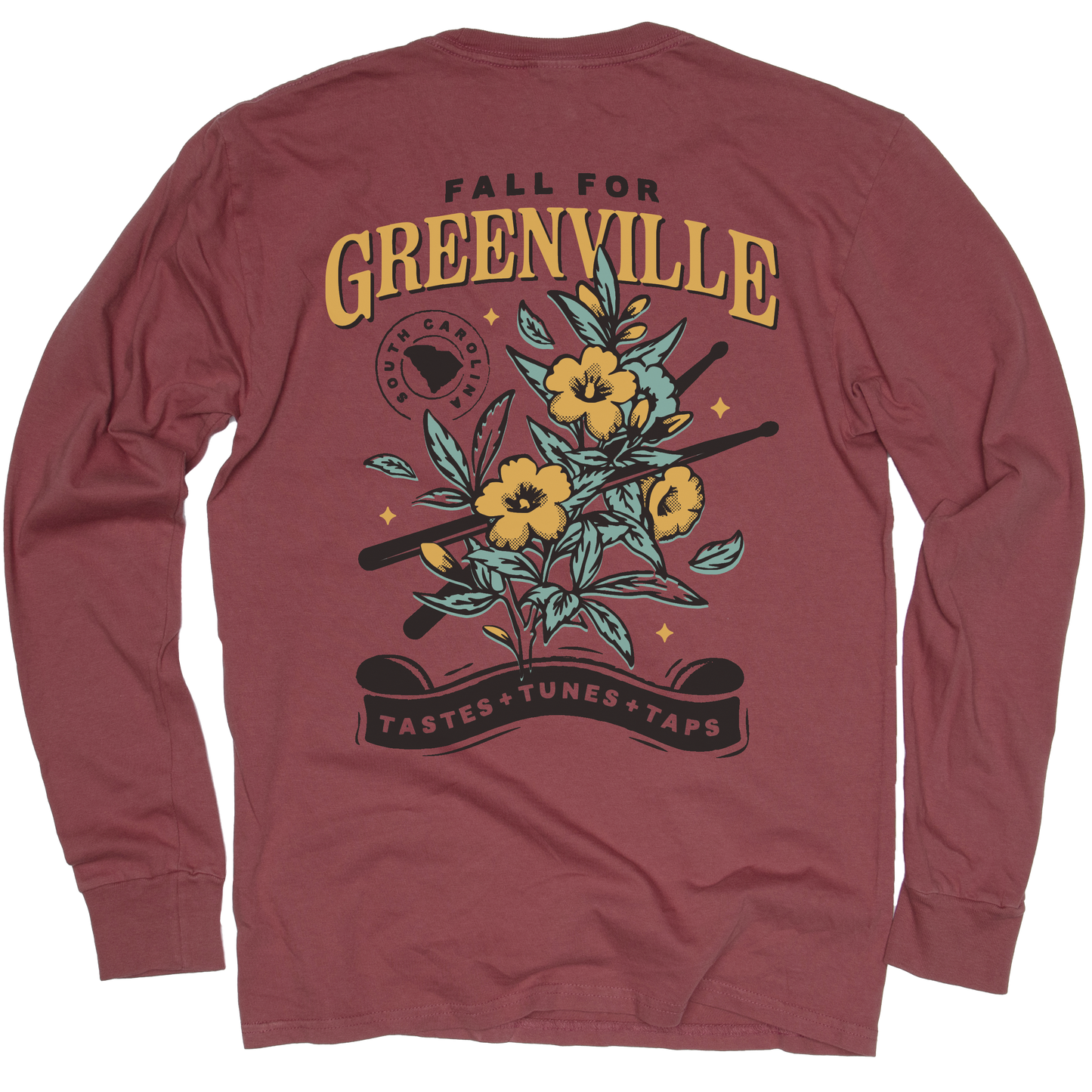 Fall For Greenville Drumsticks Unisex Long Sleeve Tee