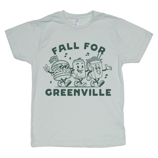 Fall For Greenville Cartoon Youth Short Sleeve Tee